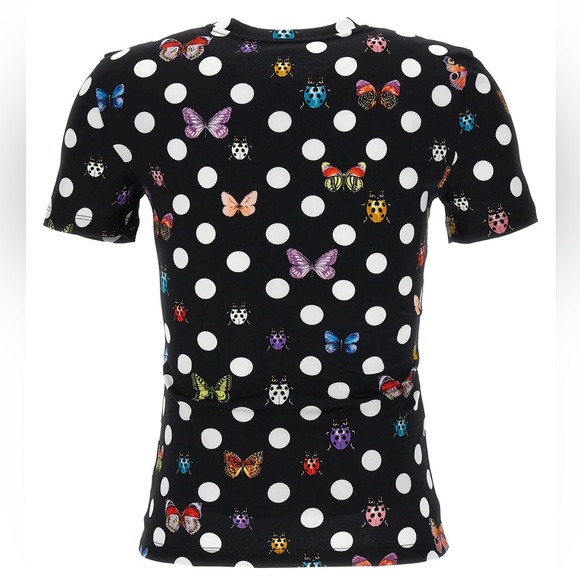 VERSACE X DUA LIPA EMBROIDERED BUTTERFLY TOP SIZE 40 - Picture 2 of 7